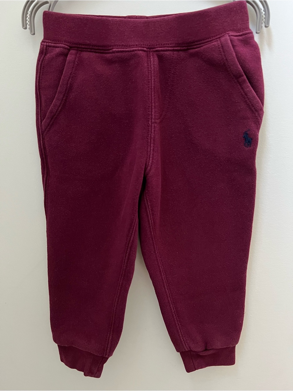 Ralph Lauren Kids Maroon Fleece Jogger Sweatpants